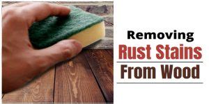 removing rust from wooden walls